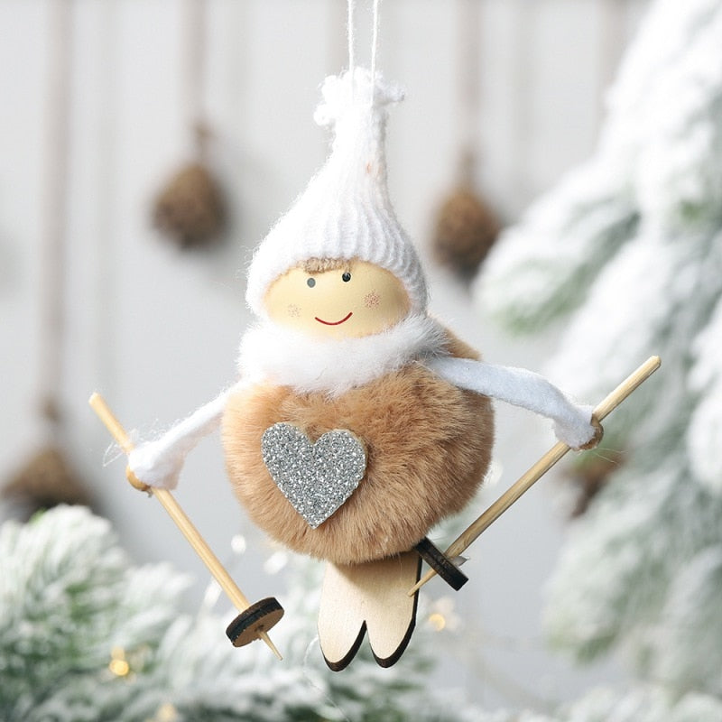 Angel Girl Ski Plush Ornament