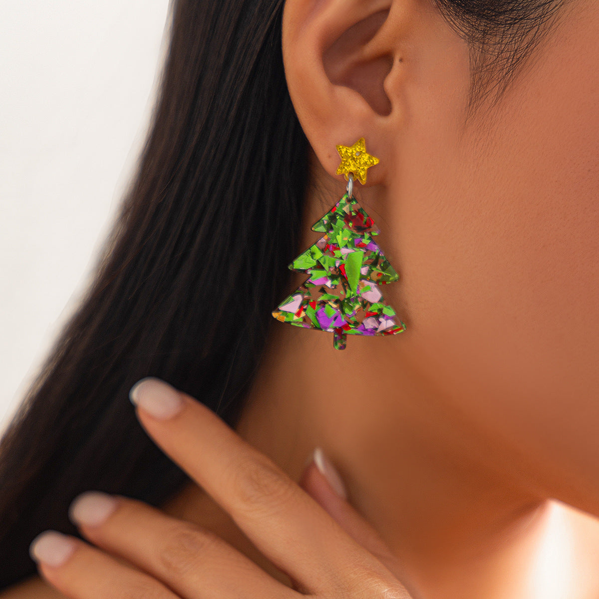 Hermosos aretes navideños