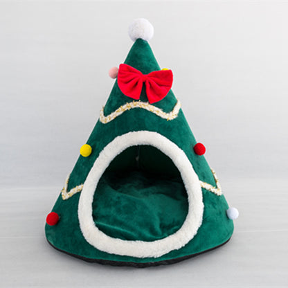 Cozy Christmas Cat Dog Tent