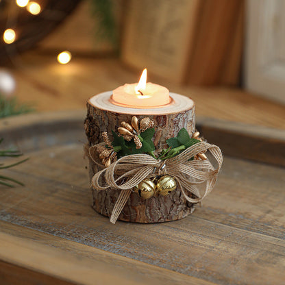 Rustic Christmas Candle Holder