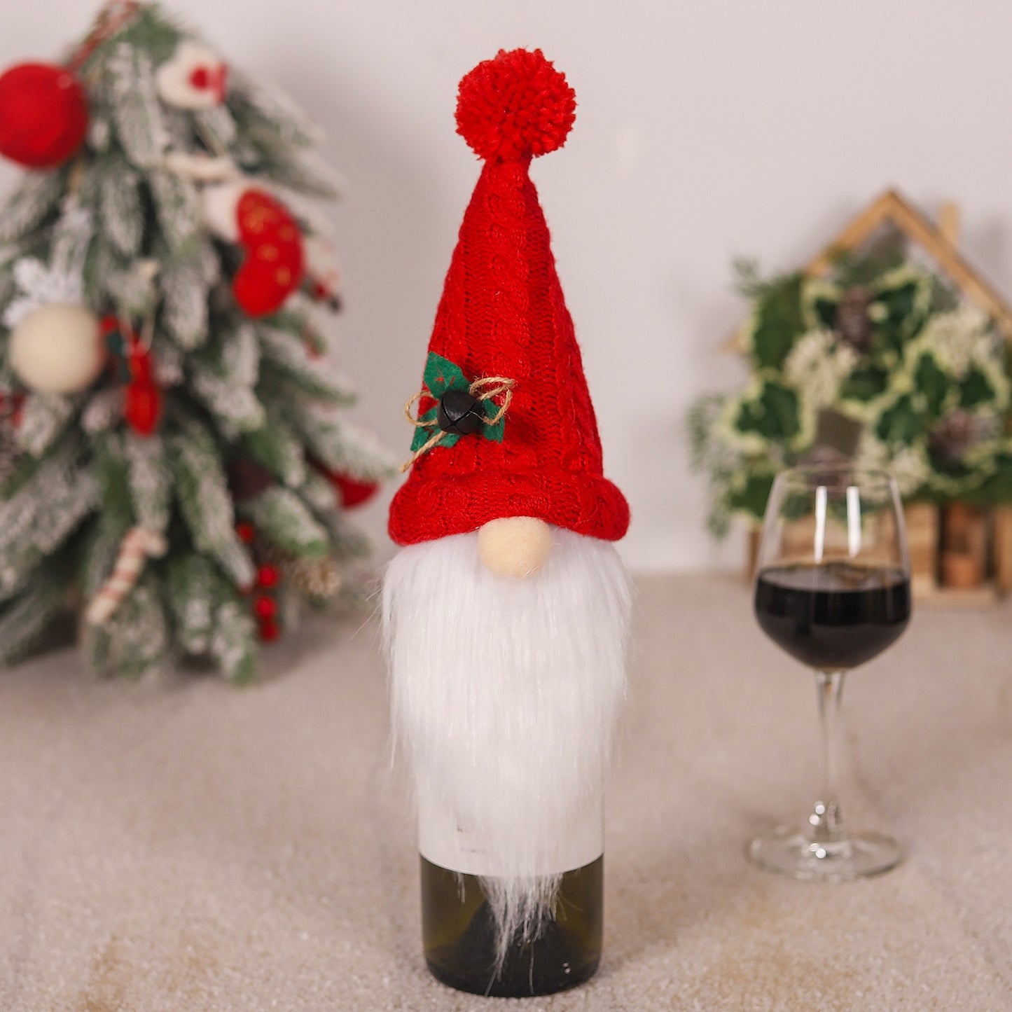 Wine Bottle Santa Dwarf Cover