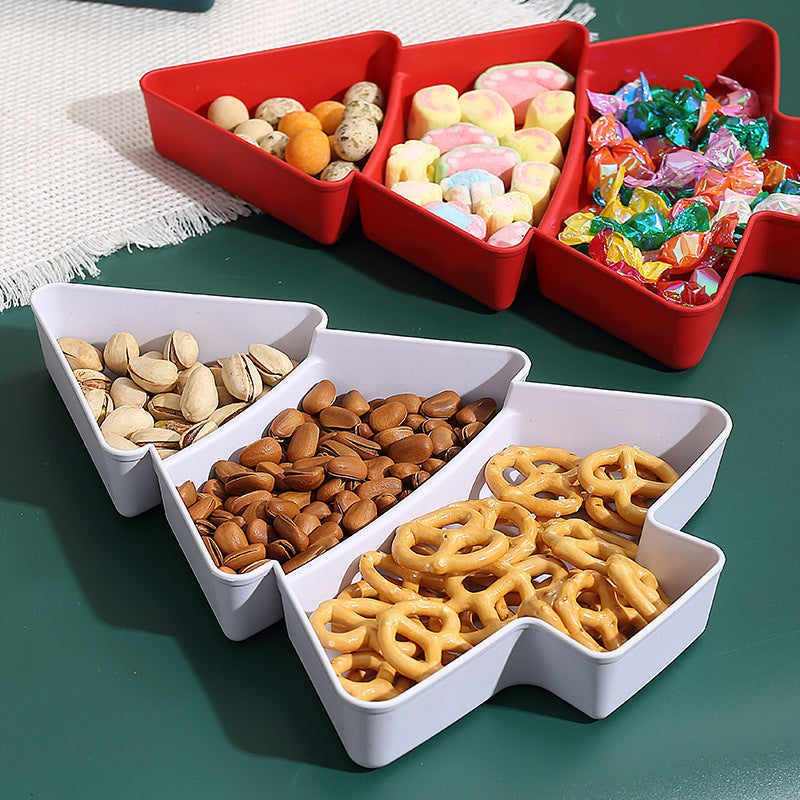 Christmas Tree Snack Storage Plate