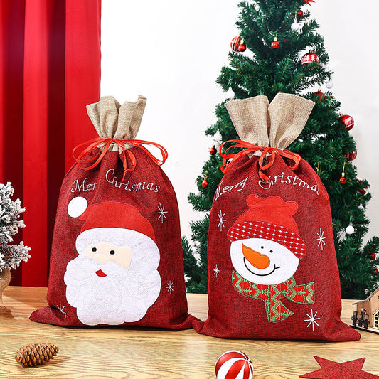 Christmas Gift Bags in Burlap