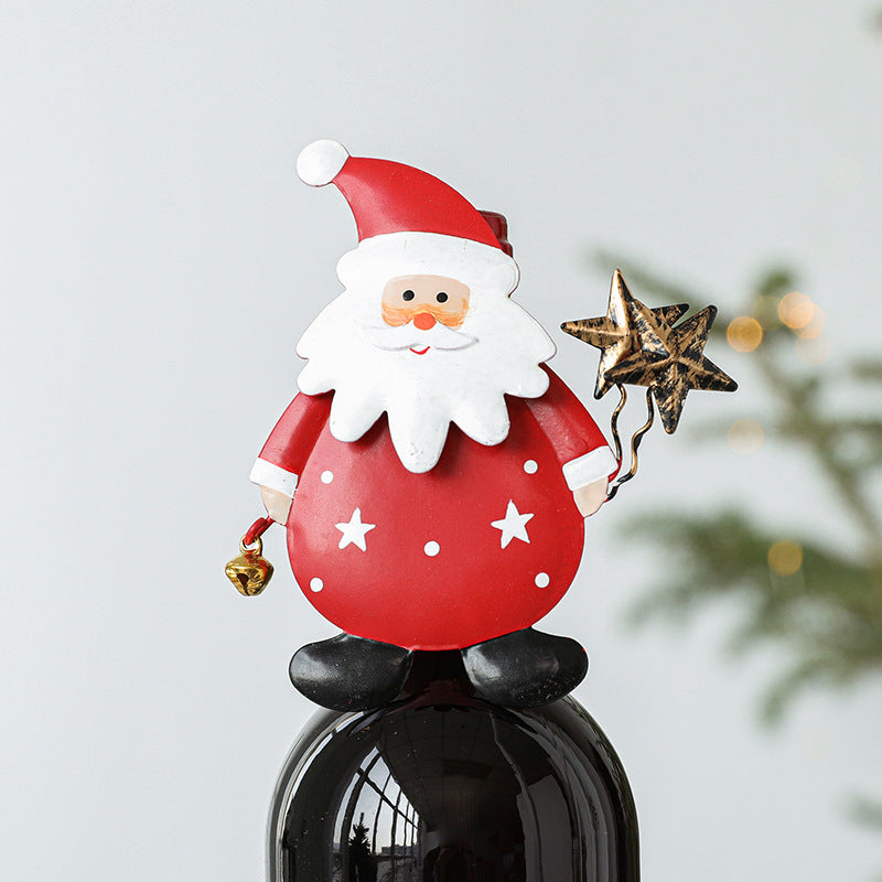 Santa & Snowman Wine Bottle Cover