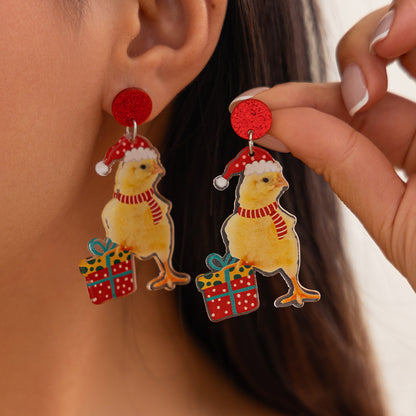 Hermosos aretes navideños