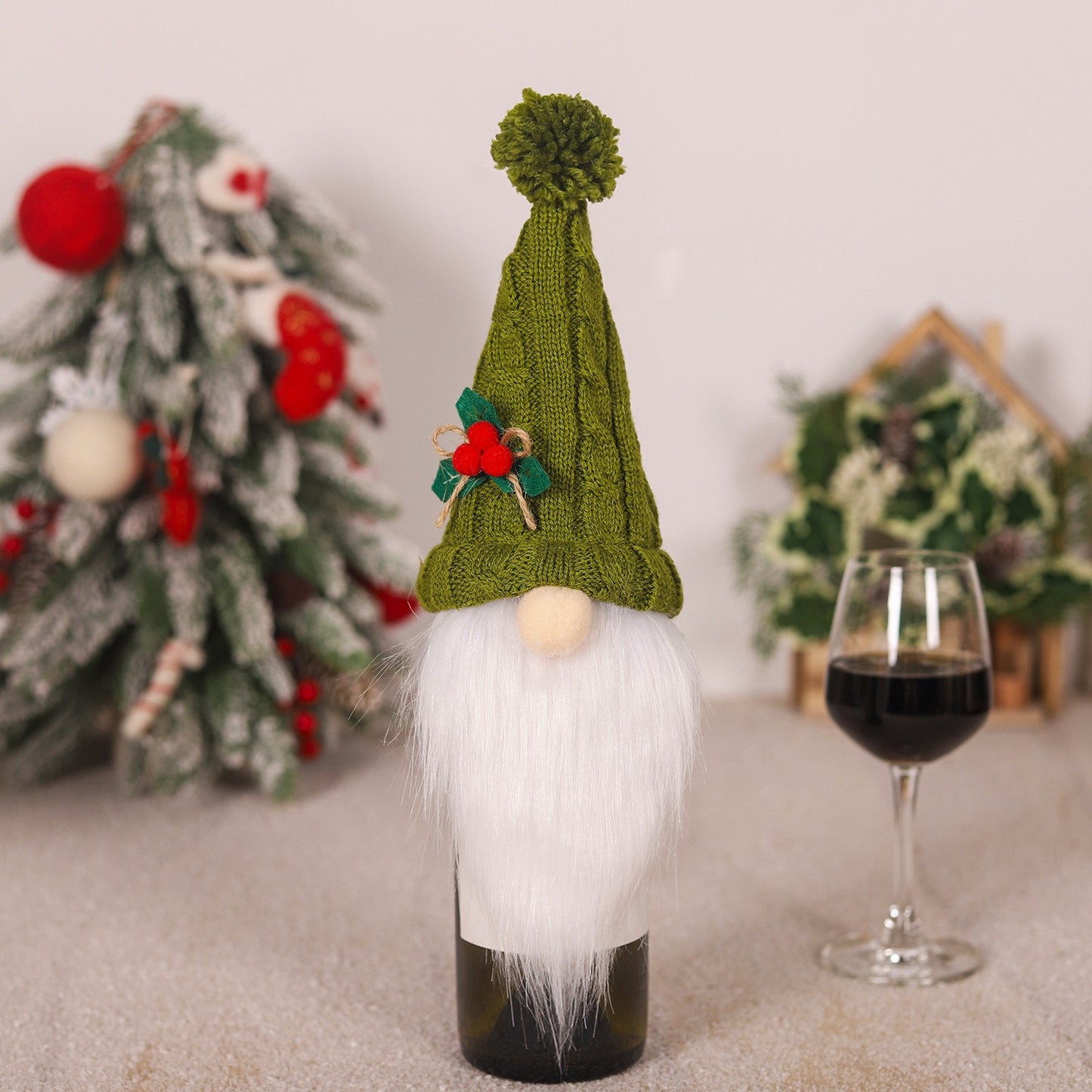 Wine Bottle Santa Dwarf Cover