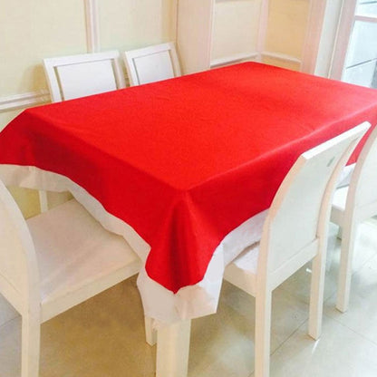 Housse de chaise et nappe festives rouges