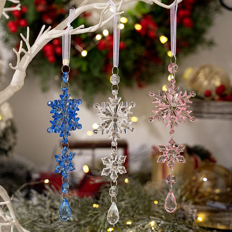 Adornos de copos de nieve para el árbol de Navidad