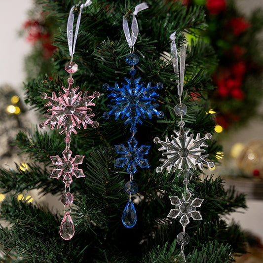 Adornos de copos de nieve para el árbol de Navidad