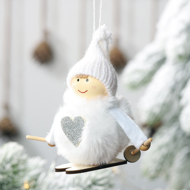 Angel Girl Ski Plush Ornament