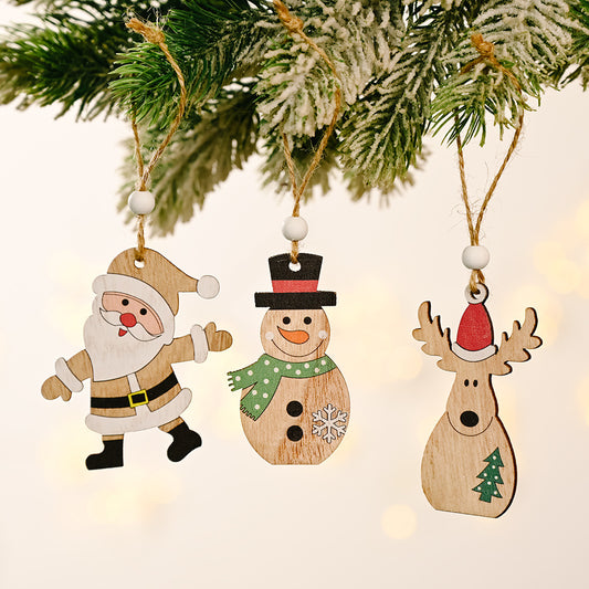 Vintage Wooden Tree Ornaments