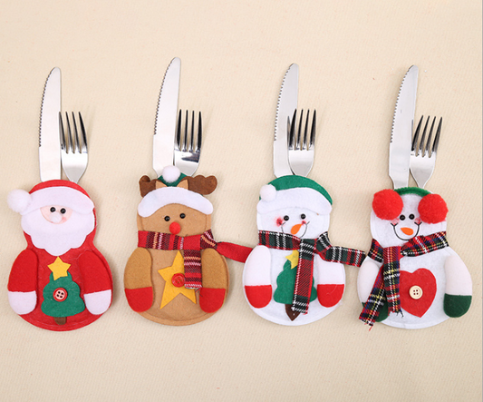 Santa Cutlery Holder Set