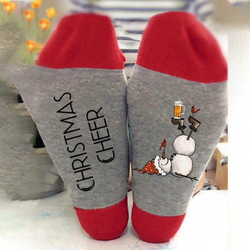 Trendy Snowman Cotton Socks