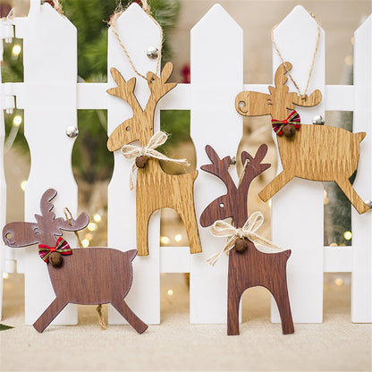 Wooden Deer Christmas Ornaments