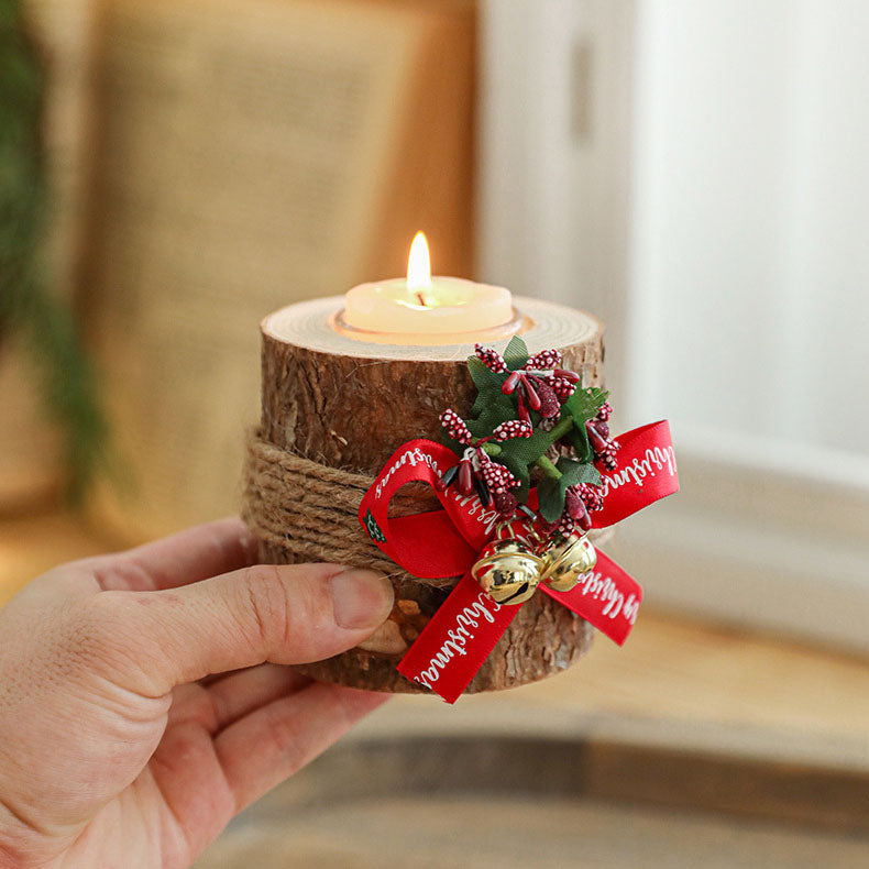 Rustic Christmas Candle Holder