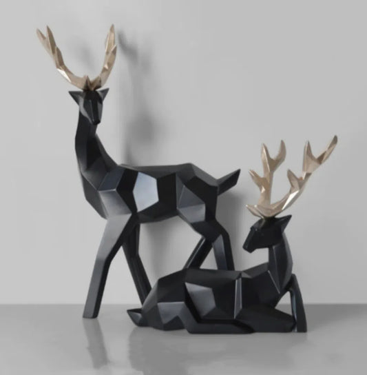 Elegant Resin Reindeer Decor