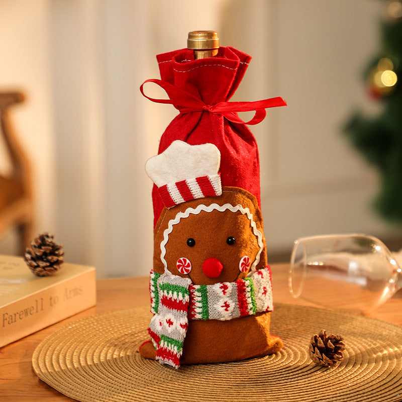 Gingerbread Wine Bottle Cover