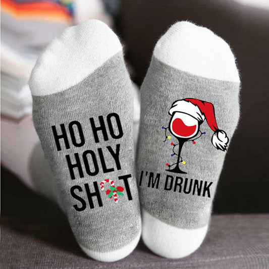 Trendy Christmas Quote Socks