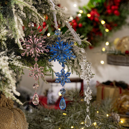 Adornos de copos de nieve para el árbol de Navidad