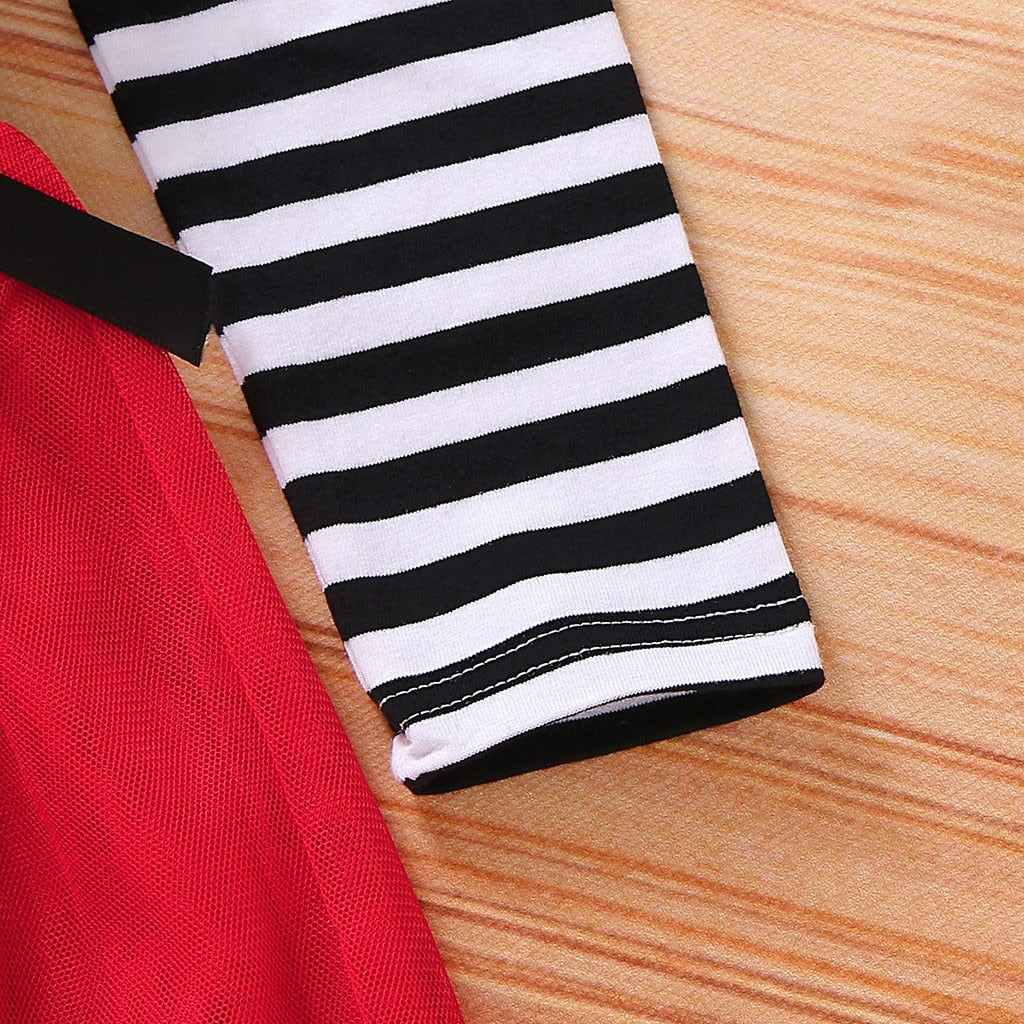 Santa Stripe Toddler Dress