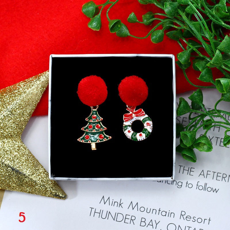 Elk and Christmas Tree Earrings