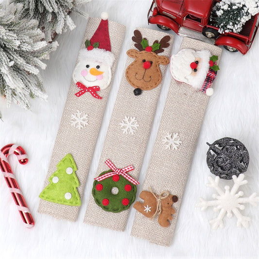 Christmas kitchen Linen Handle Covers