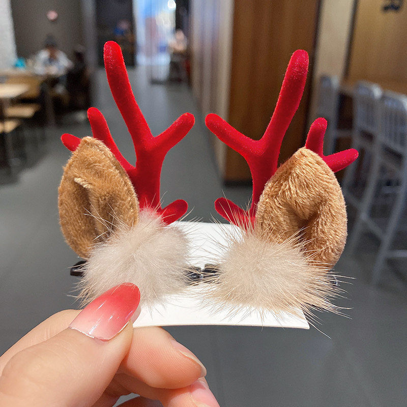 Christmas Antler Hairpin