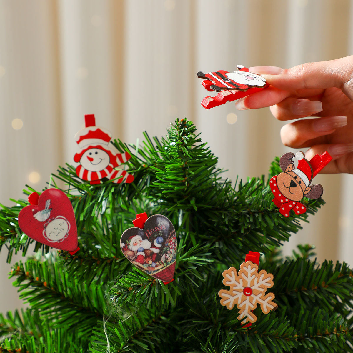 Wooden Ornament Clips