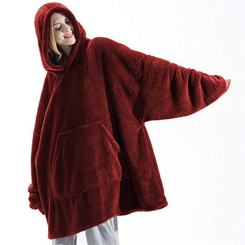 Warm Velvet Hoodie Blanket