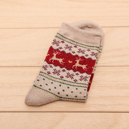 Cozy Reindeer Wool Socks