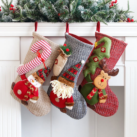 Luxurious Knitted Christmas Socks