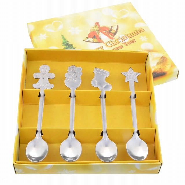 Christmas Stainless Steel Teaspoon Set