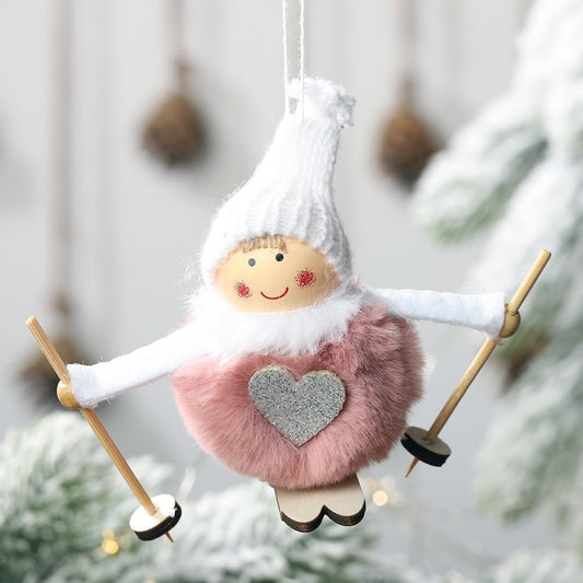 Angel Girl Ski Plush Ornament