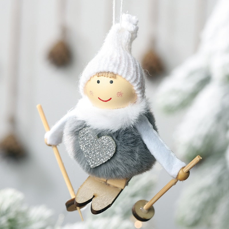 Angel Girl Ski Plush Ornament