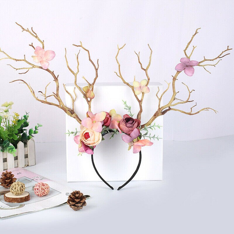 Reindeer Antlers Flower Headband