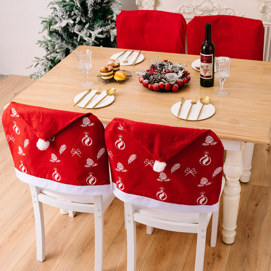 Red Christmas Chair Covers