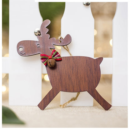 Wooden Deer Christmas Ornaments