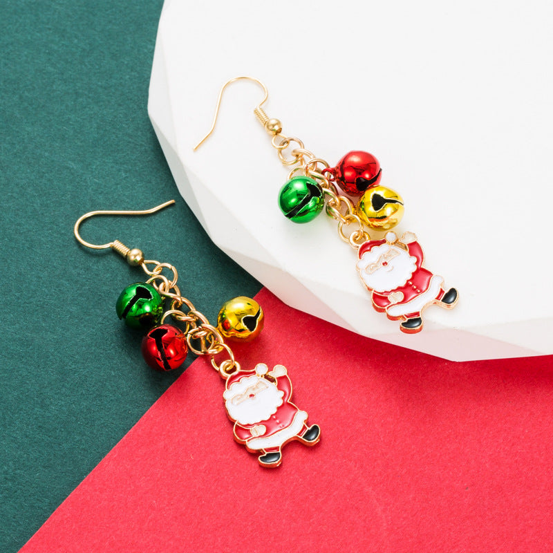 Colorful Santa & Snowman Earrings