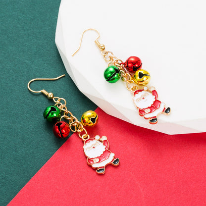 Colorful Santa & Snowman Earrings