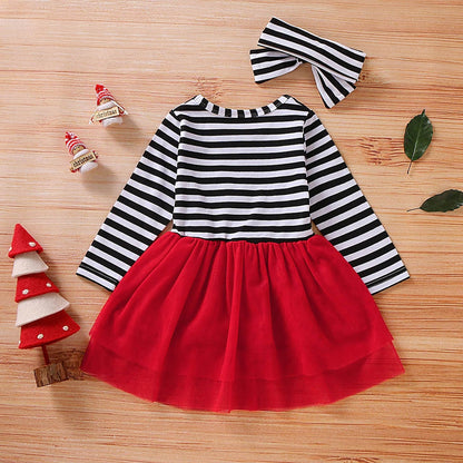 Santa Stripe Toddler Dress