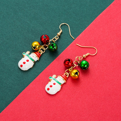 Colorful Santa & Snowman Earrings