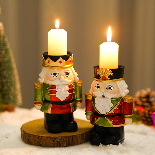 Elegant Nutcracker Candlestick