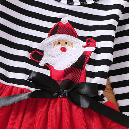 Santa Stripe Toddler Dress