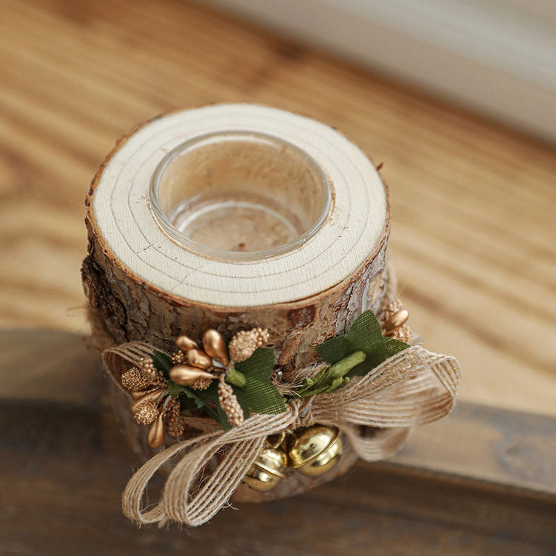 Rustic Christmas Candle Holder