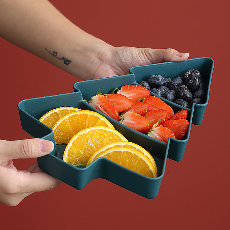 Christmas Tree Snack Storage Plate