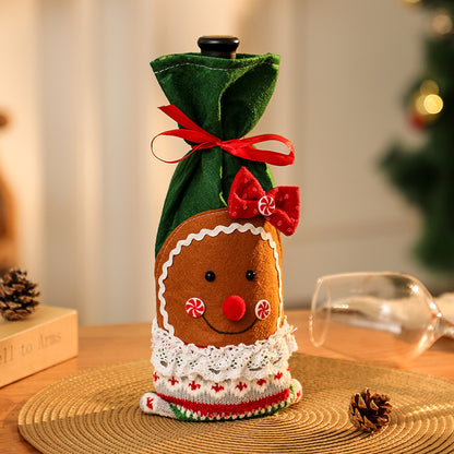 Gingerbread Wine Bottle Cover