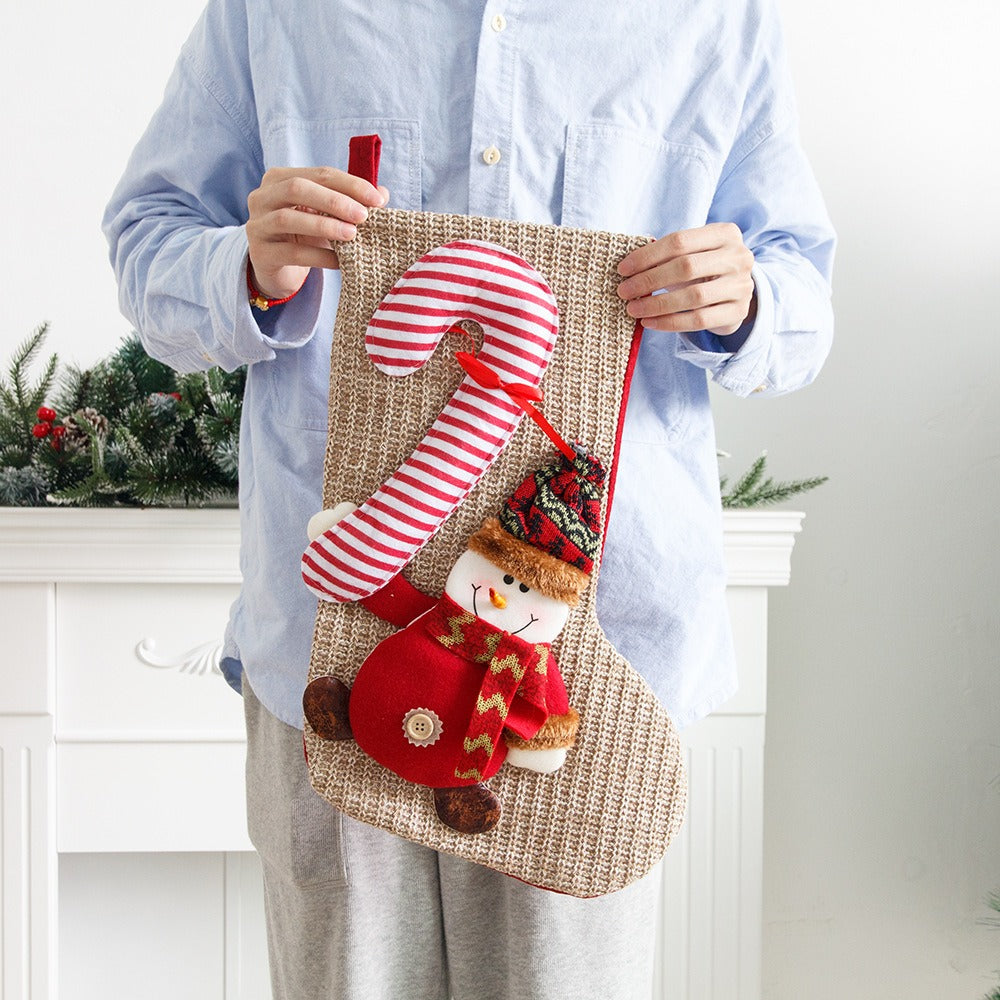 Calcetines navideños de punto de lujo