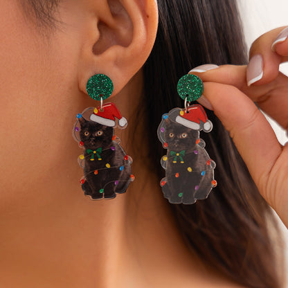 Hermosos aretes navideños