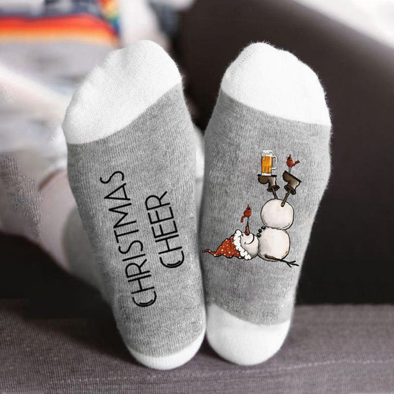 Trendy Snowman Cotton Socks