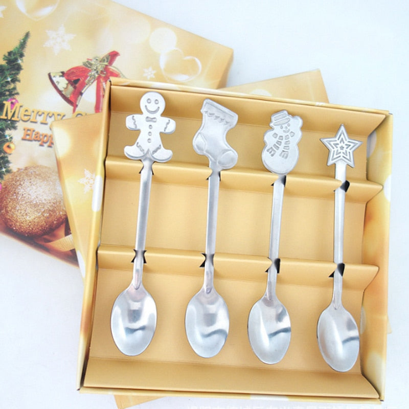 Christmas Stainless Steel Teaspoon Set